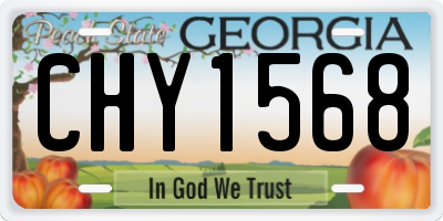 GA license plate CHY1568