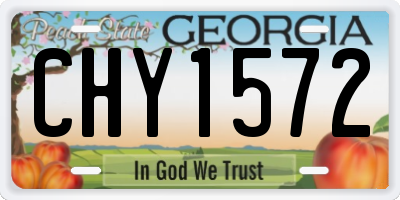 GA license plate CHY1572