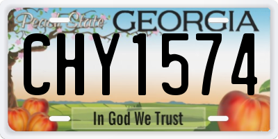 GA license plate CHY1574