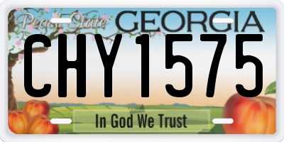 GA license plate CHY1575