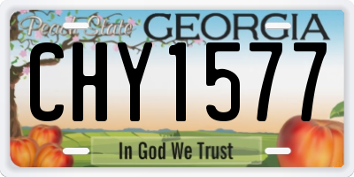GA license plate CHY1577