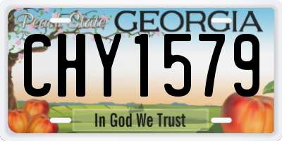 GA license plate CHY1579