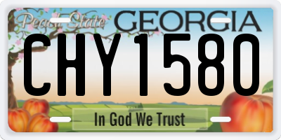 GA license plate CHY1580