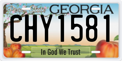 GA license plate CHY1581