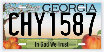 GA license plate CHY1587