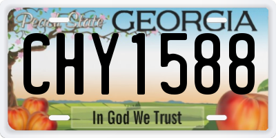 GA license plate CHY1588