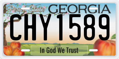 GA license plate CHY1589
