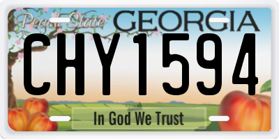 GA license plate CHY1594