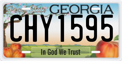 GA license plate CHY1595