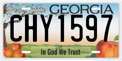 GA license plate CHY1597