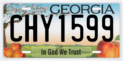 GA license plate CHY1599