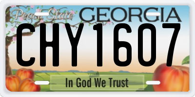 GA license plate CHY1607