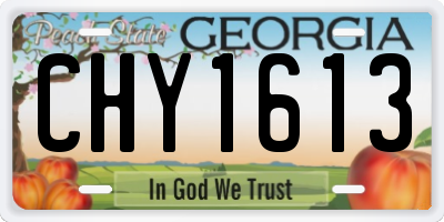 GA license plate CHY1613