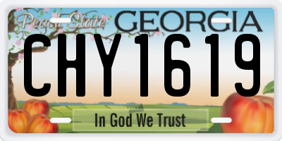 GA license plate CHY1619
