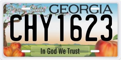 GA license plate CHY1623