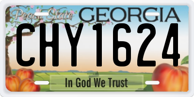 GA license plate CHY1624