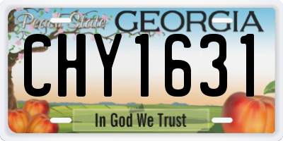 GA license plate CHY1631