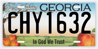 GA license plate CHY1632