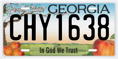 GA license plate CHY1638