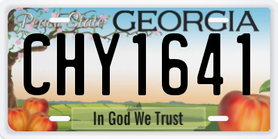 GA license plate CHY1641