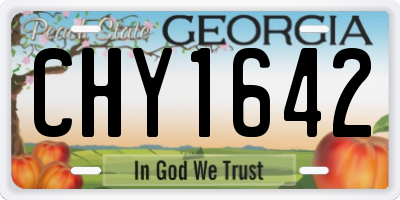 GA license plate CHY1642