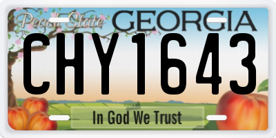 GA license plate CHY1643