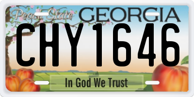 GA license plate CHY1646