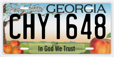 GA license plate CHY1648