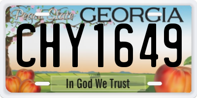 GA license plate CHY1649