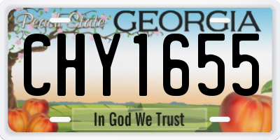 GA license plate CHY1655