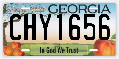 GA license plate CHY1656
