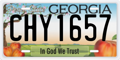 GA license plate CHY1657