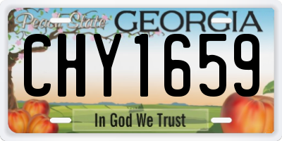 GA license plate CHY1659