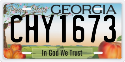 GA license plate CHY1673