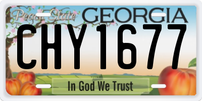 GA license plate CHY1677