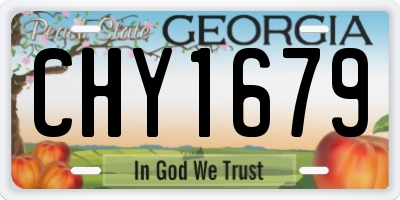 GA license plate CHY1679
