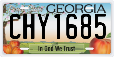 GA license plate CHY1685