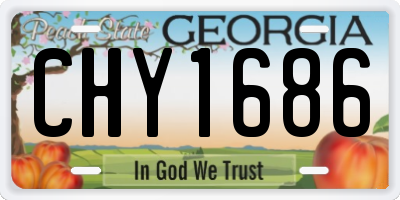 GA license plate CHY1686