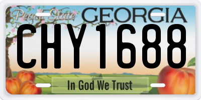 GA license plate CHY1688