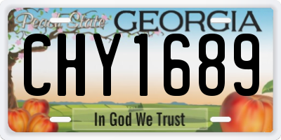 GA license plate CHY1689