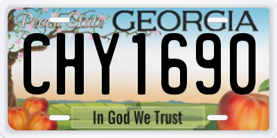 GA license plate CHY1690