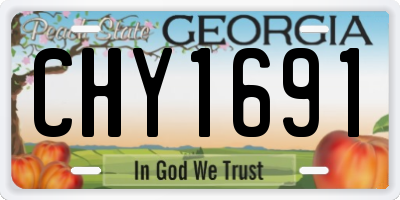 GA license plate CHY1691