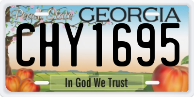 GA license plate CHY1695