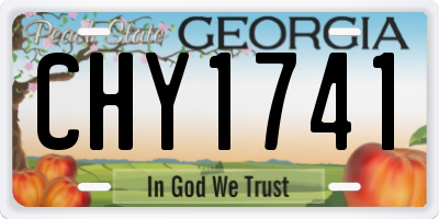 GA license plate CHY1741