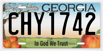 GA license plate CHY1742
