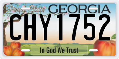 GA license plate CHY1752