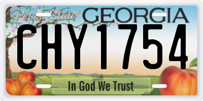 GA license plate CHY1754