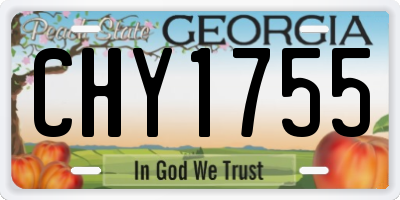 GA license plate CHY1755