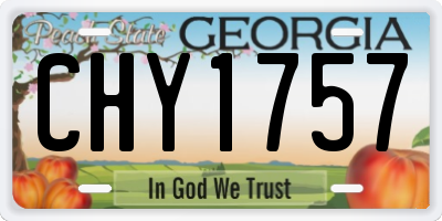 GA license plate CHY1757