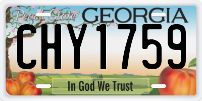 GA license plate CHY1759